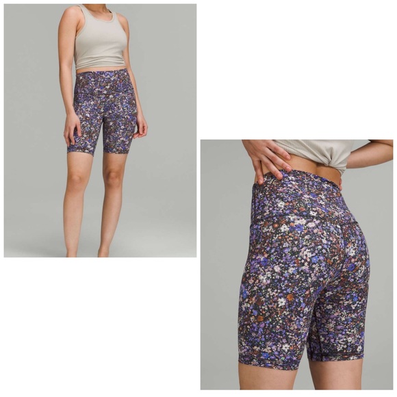 lululemon athletica Pants - Lululemon Align High-Rise Short 8"  Flower Burst Multi Size 8 NWT